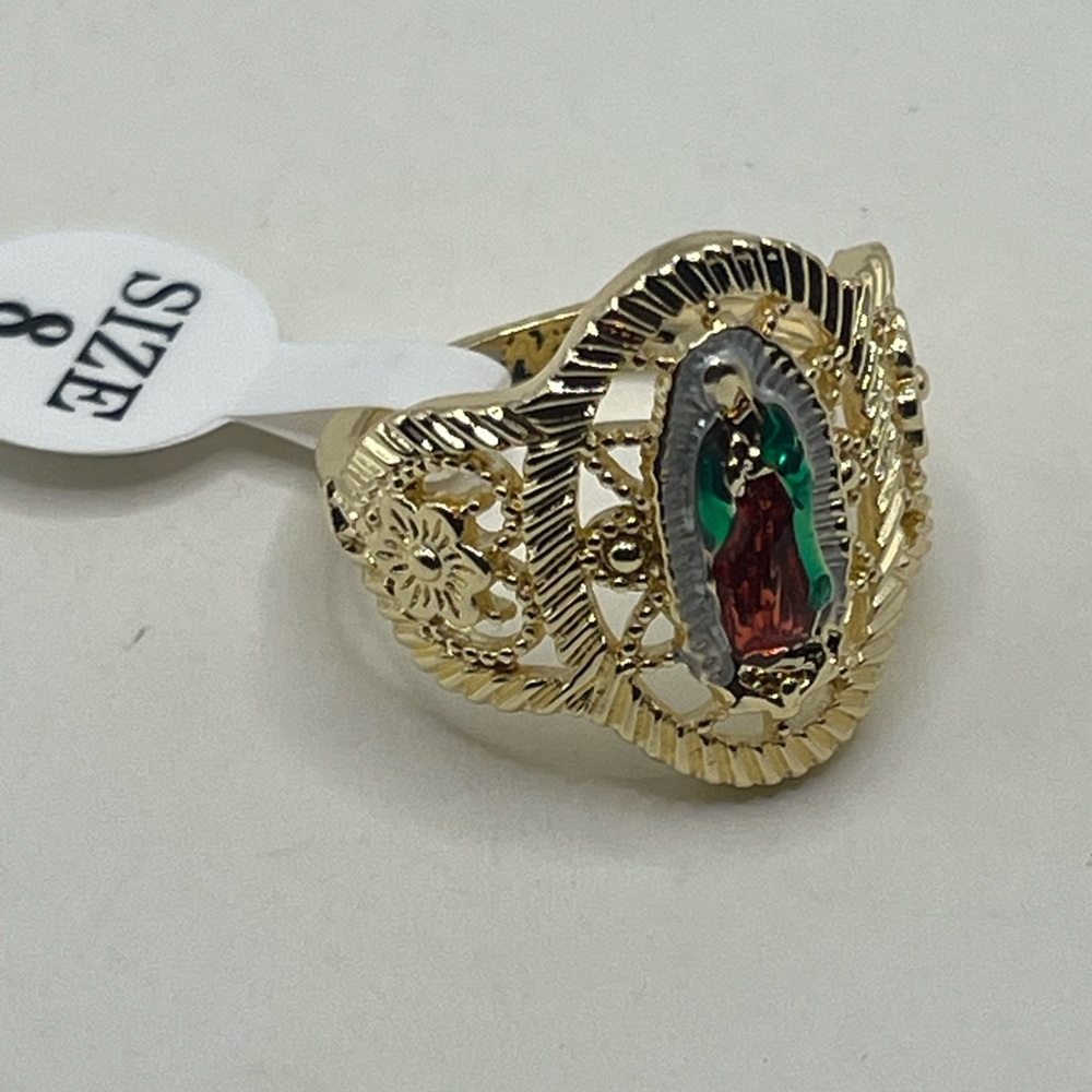 Gold plated women’s Virgin Mary ring size 8